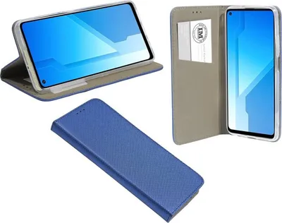 Obrázok produktu pre Knižkové puzdro "Smart" pre HONOR PLAY 4 5G Puzdro na mobilný telefón Peňaženkové puzdro Ochranný kryt s funkciou stojana, slot na kartu Blue