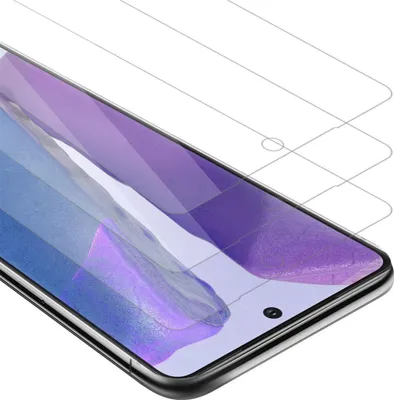 Produktbild von Cadorabo 3x Panzer Folie für Samsung Galaxy NOTE 20 Schutzfolie in natur Folie Tempered Display-Schutzglas