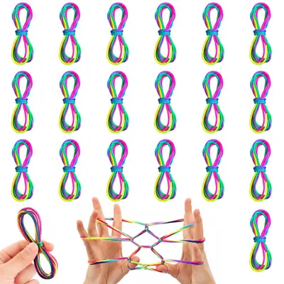 Fingerspiel Regenbogen-Twist, 20 Stück, 165 cm, Nylon