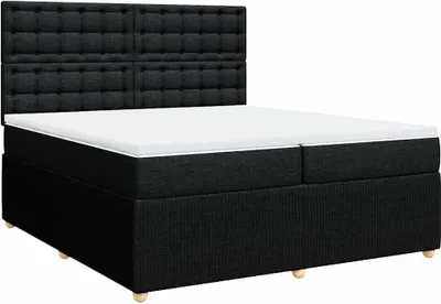 Produktbild von vidaXL Boxspringbett mit Matratze Schwarz 200x200 cm Stoff