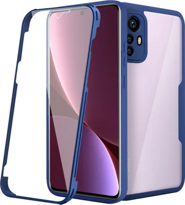 Immagine prodotto di Custodia Xiaomi 12 / 12X, protezione completa a 360° con protezione del display integrata per Xiaomi 12 / 12X blu