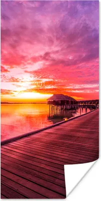 Produktbild von MuchoWow® Poster Meer - Farben - Sonne 60x120 cm - Wandschmuck