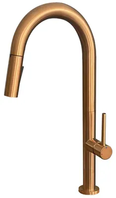 Image de Portofino mitigeur évier à douchette extractible cuivre brossé Essebagno