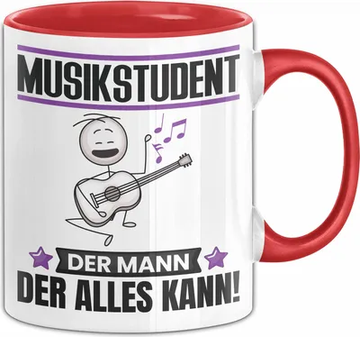 Produktbild von Musikstudent Tasse Geschenk für Musikstudent Der Mann Der Alles Kann Geschenkidee zum Geburtstag (Rot)