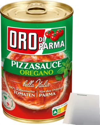 Produktbild von Oro Di Parma Pizzasauce Oregano (400g Dose) + usy Block