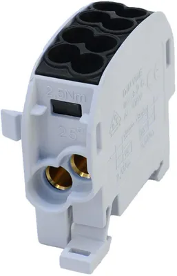 Imagen del producto de SIMBLOCK Bloque de conexión SCB 25 Al/Cu, de un polo, 1000 V, color negro, referencia 81501007