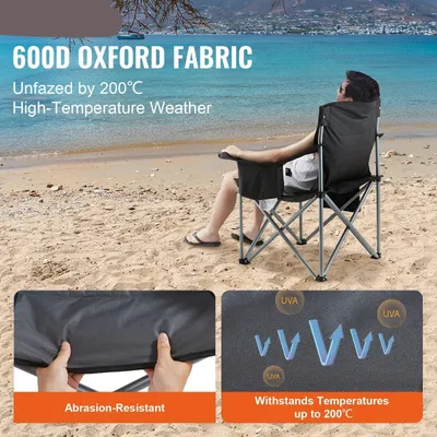 Immagine prodotto di Sedia da campeggio - Sedia pieghevole - Sedia pieghevole per campeggio - Sedia da spiaggia - Sedia da esterno - Portata massima: 350 libbre