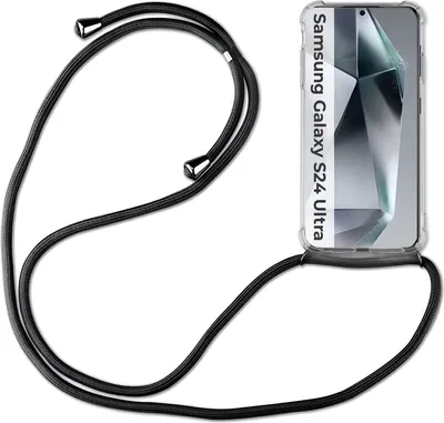 Produktbild von Handykette für Samsung S21 S22 S23 S24 FE Plus Ultra Handyhülle mit Band Hülle Galaxy S24 Ultra Schwarz