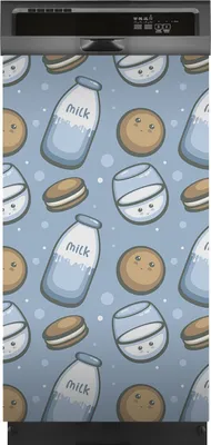 Produktbild von Aufkleber sticker 45x80 cm Dekorative folie Spülmaschine - Milch und Keks