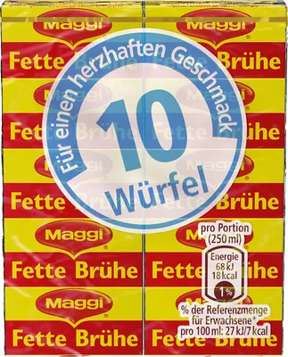Produktbild von MAGGI - Brühwürfel - Fette Brühe - 10x 10 Würfel á 10g