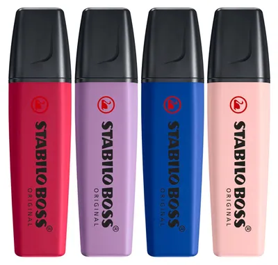 Image de STABILO EO70/4-1-103-5 Surligneurs STABILO BOSS ORIGINAL NatureCOLORS, étui de 4