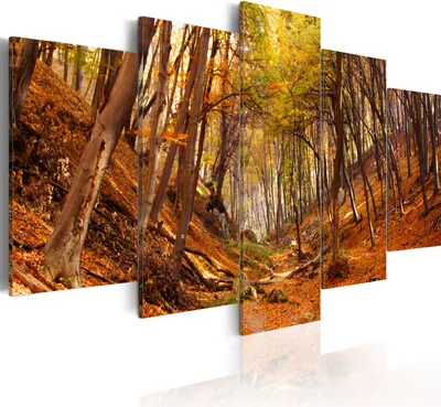 Produktbild von Leinwandbilder 200x100 cm Vlies Leinwandbild 5 tlg Kunstdruck modern Wandbilder XXL Wanddekoration Design Wand Bild - Natur 030212-36