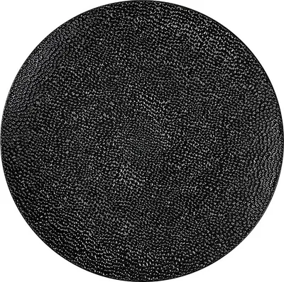 Produktbild von Dekoteller Kunststoff gehämmerte Optik 33cm Schwarz