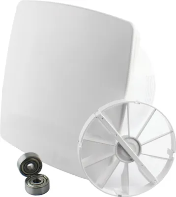 Produktbild von Wohnraumlüfter Lüfter Deckenlüfter Ventilator Badventilator Badlüfter Wandlüfter Kugellager Rückstauklappe Leise Ø 100 mm Nachlauf/Timer weiß