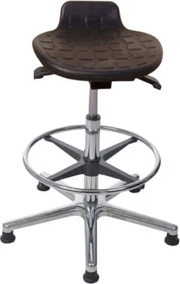 Produktbild von Hocker, Stehhilfe mit Gleiter - mit Fußring - Sitzhöhe 510 - 770 mm - Aluminium Fußkreuz