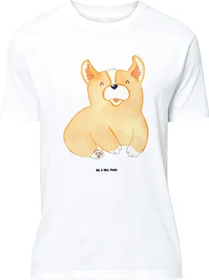 Produktbild von Mr. & Mrs. Panda Größe M T-Shirt Corgie - Weiß - Geschenk, Hund, mit Spruch, Tshirt, Corgi, Sprüche, Herren, Shirt, Bellen