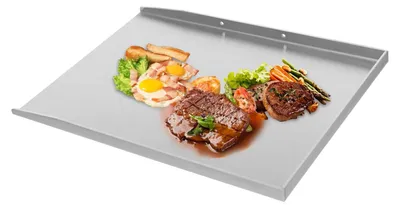 Obrázek produktu pro Nerezová grilovací deska s rukojeťmi, rozměry 48 x 34 cm, pro grilování