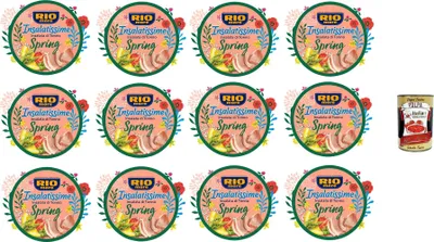 Produktbild von Rio Mare. Insalatissime Spring Thunfischsalat 12x 220gr+ Italian Gourmet polpa 400g