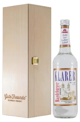 Produktbild von Abtshof Magdeburger Klarer mit Geschenk-Holzkiste