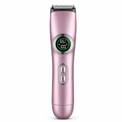 Produktbild von Bikini Trimmer Damen elektrisch, Doppelklinge Rasierer, wasserfest , LED Akku Anzeige, kabellos, glatt & sicher, für Beine, Achseln, Intimbereich