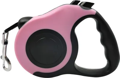 Produktbild von Einziehbarer Pet -Leine -Taste -Steuerelement Ergonomisch Griff sicherer Hundehandgürtel für Katzen Kaninchen 16,4 Fuß Rosa