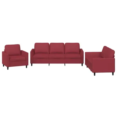 Zdjęcie produktu dla VidaXL 3201743, Czerwony, Pianka, Sztuczna skóra, Metal, Poli drewno, Tkanina, 2 m, 77 cm, 80 cm