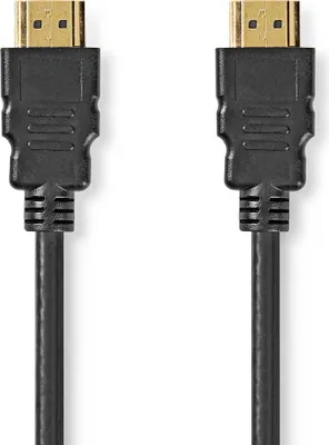 Obrázok produktu pre Prémiový vysokorýchlostný kábel HDMI™ s Ethernetom | HDMI™ konektor | HDMI™ konektor | 4K @ 60 Hz | 18 Gbps | 1,50 m | Okrúhle | PVC | Čierna | Označenie