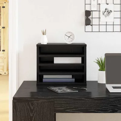 Productafbeelding van Maison Exclusive - Bureauorganizer, zwart, eikenlook, 36 x 26 x 29,5 cm
