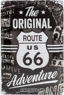 Produktbild von Nostalgic-Art - Blechschild 20 x 30cm - Highway 66 - The Original Adventure