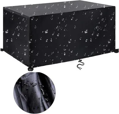 Productafbeelding van Tuinmeubelhoes - Beschermhoes Meubels - Terrasmeubels Beschermen - Waterdicht 420D Oxford - 300x300x85 cm - Zwart