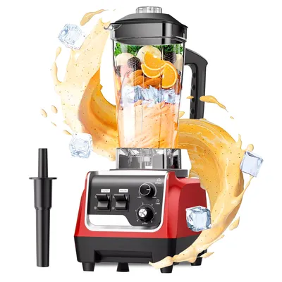 Produktbild von 7Magic Smoothie Maker 1600W 2L in Rot Smoothie Mixer inkl BPA-freiem Behälter & 6-Klingen-System aus Edelstahl, 9 Geschwindigkeitsstufen, 32,000 U/min, Rot