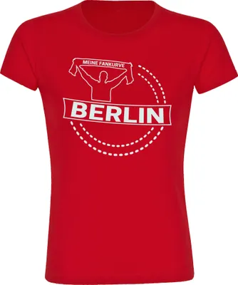 Produktbild von multifanshop Damen T-Shirt - Berlin rot - Meine Fankurve, rot, Größe XXL
