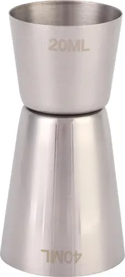 Obrázek produktu pro Nerezová odměrka na víno z oceli 304, dvojitá odměrka na koktejly pro bar (40/20 ml)