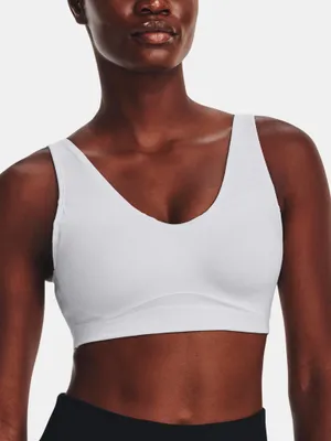 Productafbeelding van Under Armour Smartform Evolution sportbeha. Middelste ondersteuning. Wit. Maat S. Kleur: Wit. Maat: S