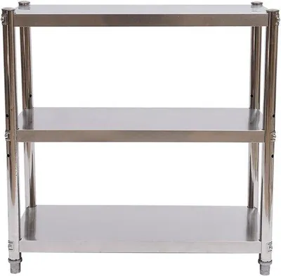 Productafbeelding van Werktafel RVS met 3 Planken voor Keuken en Horeca