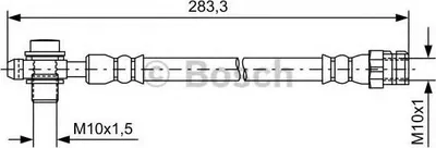 Produktbild von BOSCH 1 987 481 736 Bremsschlauch für VW TIGUAN (5N) Passat Variant (3C5) Passat Variant (365) SHARAN (7N1, 7N2) für SEAT Alhambra (710, 711)