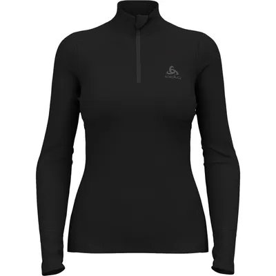 Produktbild von Odlo Merino Thermounterwäsche Damen, Langarmshirt, Schwarz, Größe M