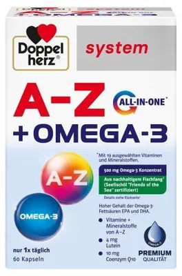Obrázek produktu pro Doppelherz A-Z+Omega-3 all-in-one system Capsules 60 kapslí