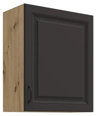 Produktbild von Hängeschrank 60 cm Stilo Grau + Eiche Artisan Küchenzeile Küchenblock Küche