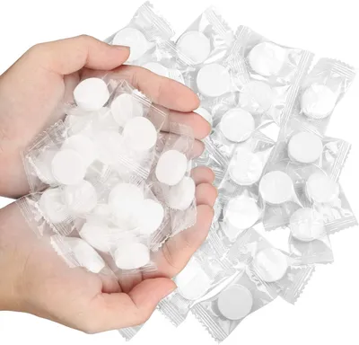 Produktbild von 200 Stück komprimierte Handtücher aus Baumwolle Mini Handwischtücher Tabletten Handtuch für Reisen Zuhause Beauty Camping Outdoor Sports