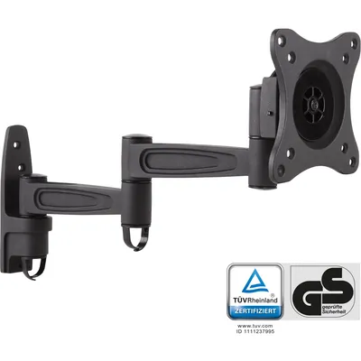 Immagine prodotto di InLine - Kit di montaggio (montaggio a parete) - braccio regolabile - per display LCD - alluminio - nero - dimensioni schermo: 33-68 cm (13"-27") (23105D)