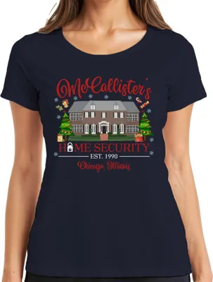 Produktbild von McCallister's Home Security Chicago Illinois - Weihnachten Christmas Xmas Damen T-Shirt, Navy, L