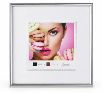 Produktbild von Photo Style Kunststoff Bilderrahmen quadratisch Foto Rahmen Picture Frame Collage - Farbe: Silber | Format: 20x20