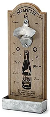 Produktbild von Flaschenöffner mit Wandmontage und Auffangbehälter für Kronkorken - Vintage Design