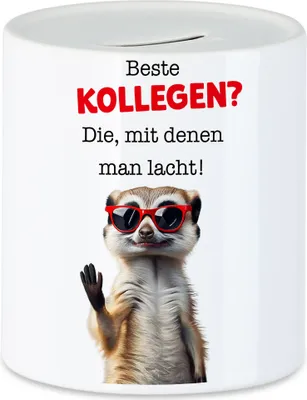 Produktbild von Beste Kollegen? Die mit denen man lacht Spardose Rente Kollegin Abschiedsgeschenk