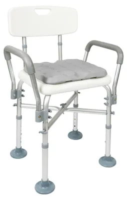 Produktbild von Duschstuhl mit Armlehnen für zusätzlichen Komfort