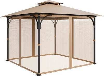 Zdjęcie produktu dla SucceBuy moskitiera do altany, moskitiera zastępcza 275x275x211cm, tylko moskitiera