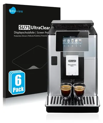 Produktbild von 6x Für DeLonghi PrimaDonna Soul ECAM610.55.SB Schutzfolie Savvies Displayschutz Display Schutz Folie Klar Transparent