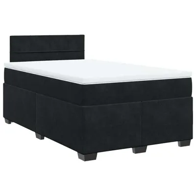 Produktbild von Boxspringbett mit Matratze Schwarz 120x190 cm Samt
