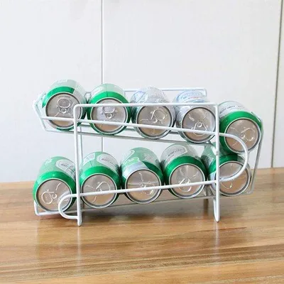 Productafbeelding van Koelbox-organizer - dubbelwandig - stapelbaar - voor blikjes - drankdispenser